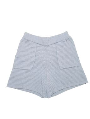 Free People Beach Carter Sweater Knit Shorts In Blue Splendor Small